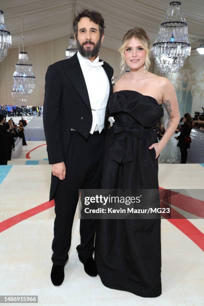 Josh Groban and Natalie McQueen attend The 2023 Met Gala Celebrating "Karl Lagerfeld: A Line Of Beauty" at The Metropolitan Museum of Art on May 01,...