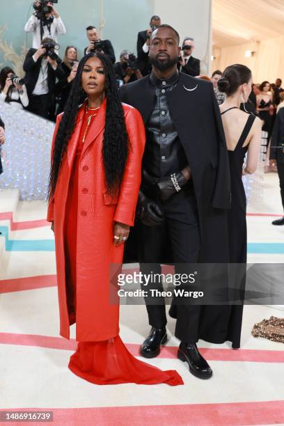 Gabrielle Union and Dwyane Wade attend The 2023 Met Gala Celebrating "Karl Lagerfeld: A Line Of Beauty" at The Metropolitan Museum of Art on May 01,...