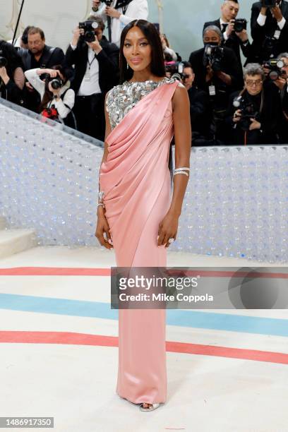 Naomi Campbell attends The 2023 Met Gala Celebrating "Karl Lagerfeld: A Line Of Beauty" at The Metropolitan Museum of Art on May 01, 2023 in New York...