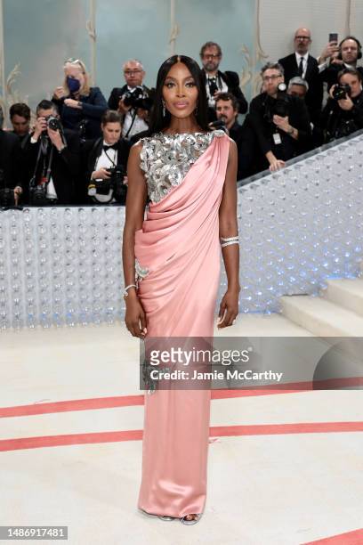Naomi Campbell attends The 2023 Met Gala Celebrating "Karl Lagerfeld: A Line Of Beauty" at The Metropolitan Museum of Art on May 01, 2023 in New York...