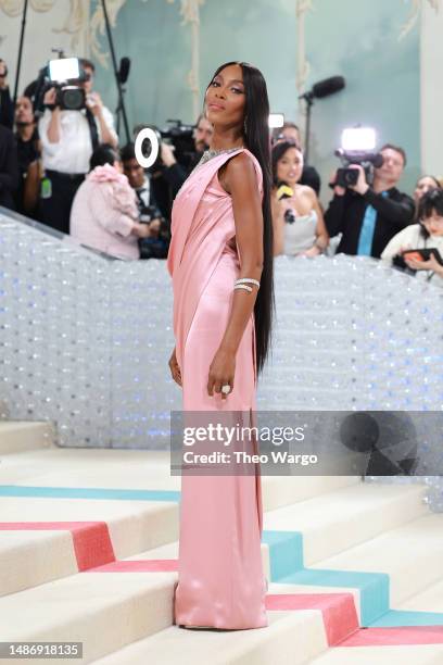 Naomi Campbell attends The 2023 Met Gala Celebrating "Karl Lagerfeld: A Line Of Beauty" at The Metropolitan Museum of Art on May 01, 2023 in New York...