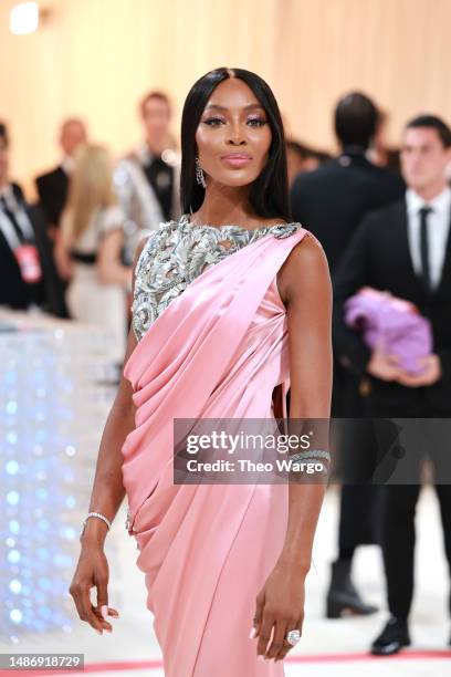 Naomi Campbell attends The 2023 Met Gala Celebrating "Karl Lagerfeld: A Line Of Beauty" at The Metropolitan Museum of Art on May 01, 2023 in New York...