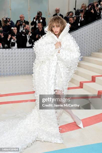 Maya Hawke attends The 2023 Met Gala Celebrating "Karl Lagerfeld: A Line Of Beauty" at The Metropolitan Museum of Art on May 01, 2023 in New York...