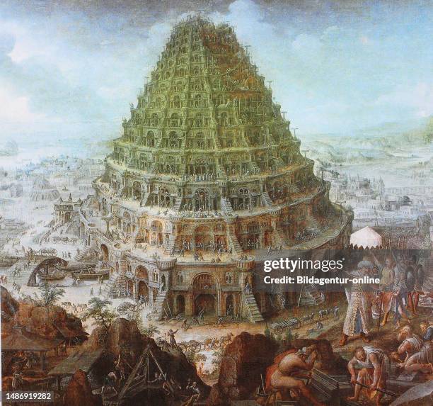 Marten van Valckenborch , The Tower of Babel, Historic, digitally restored reproduction of a 19th century original, exact original date not known.