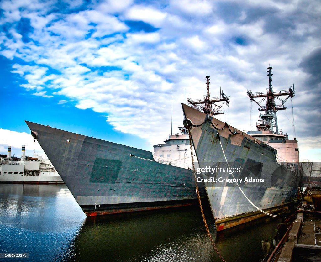 Mothballed Fleet at the Philadelphia Navy Yard