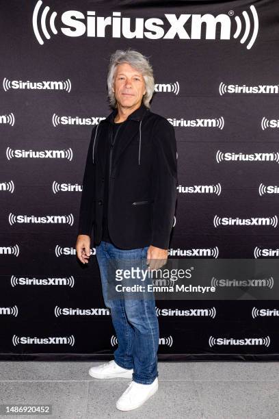 Jon Bon Jovi hosts a “New Jersey” Album Special on SiriusXM's Bon Jovi Radio from the new SiriusXM Miami Studios on May 01, 2023 in Miami Beach,...