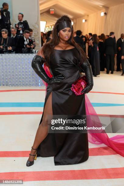 Precious Lee attends The 2023 Met Gala Celebrating "Karl Lagerfeld: A Line Of Beauty" at The Metropolitan Museum of Art on May 01, 2023 in New York...