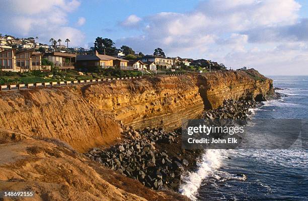 ocean beach, sunset cliffs, point loma. - ロマ岬 ストックフォトと画像