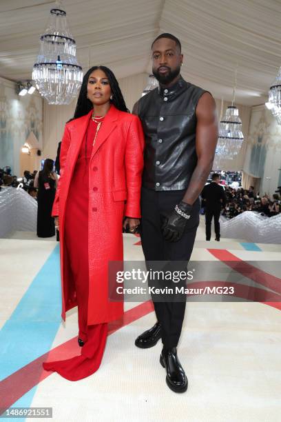 Gabrielle Union and Dwyane Wade attend The 2023 Met Gala Celebrating "Karl Lagerfeld: A Line Of Beauty" at The Metropolitan Museum of Art on May 01,...