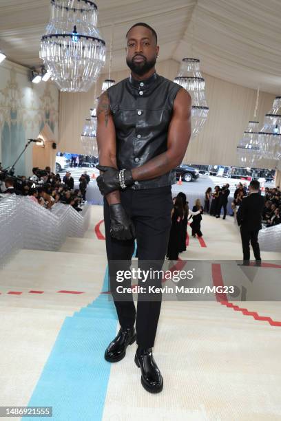 Dwyane Wade attends The 2023 Met Gala Celebrating "Karl Lagerfeld: A Line Of Beauty" at The Metropolitan Museum of Art on May 01, 2023 in New York...