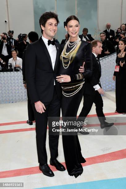 Joshua Kushner and Karlie Kloss attend The 2023 Met Gala Celebrating "Karl Lagerfeld: A Line Of Beauty" at The Metropolitan Museum of Art on May 01,...