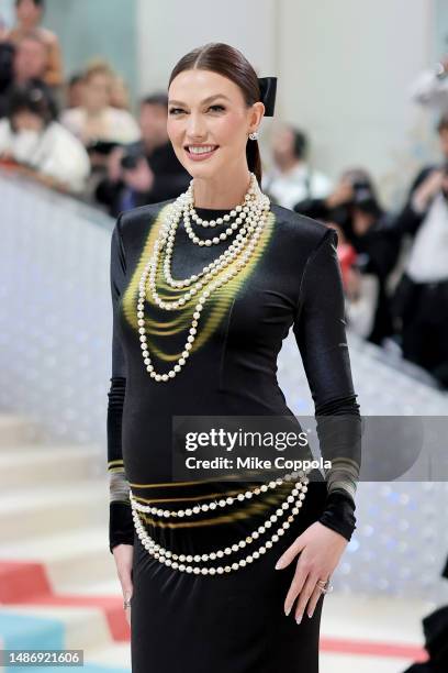 Karlie Kloss attends The 2023 Met Gala Celebrating "Karl Lagerfeld: A Line Of Beauty" at The Metropolitan Museum of Art on May 01, 2023 in New York...