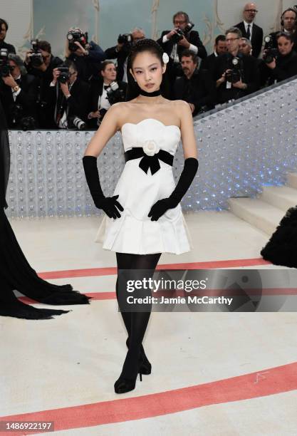 Jennie Kim attends The 2023 Met Gala Celebrating "Karl Lagerfeld: A Line Of Beauty" at The Metropolitan Museum of Art on May 01, 2023 in New York...