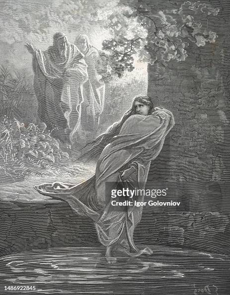 Susanna in the bath. Illustration by Gustave Dore from the third ...