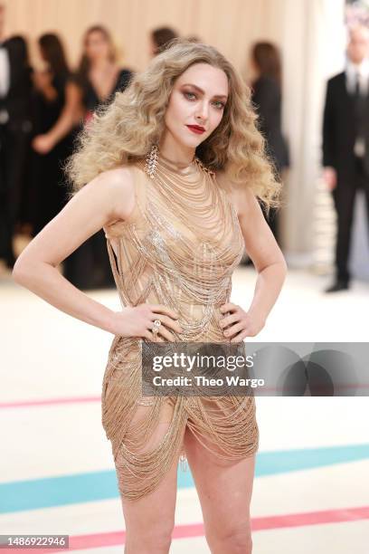 Amanda Seyfried attends The 2023 Met Gala Celebrating "Karl Lagerfeld: A Line Of Beauty" at The Metropolitan Museum of Art on May 01, 2023 in New...