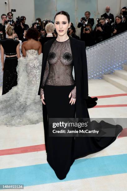 Rachel Brosnahan attends The 2023 Met Gala Celebrating "Karl Lagerfeld: A Line Of Beauty" at The Metropolitan Museum of Art on May 01, 2023 in New...