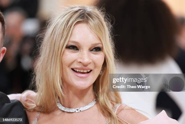 Kate Moss attends The 2023 Met Gala Celebrating "Karl Lagerfeld: A Line Of Beauty" at The Metropolitan Museum of Art on May 01, 2023 in New York City.