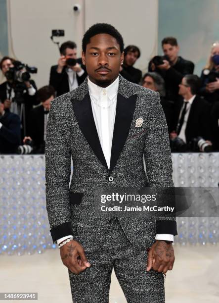 Stefon Diggs attends The 2023 Met Gala Celebrating "Karl Lagerfeld: A Line Of Beauty" at The Metropolitan Museum of Art on May 01, 2023 in New York...