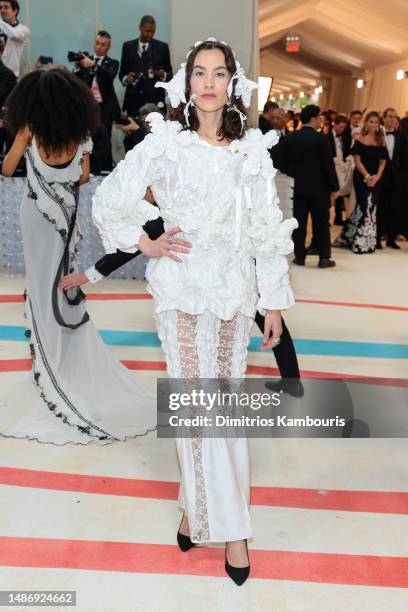 Alexa Chung attends The 2023 Met Gala Celebrating "Karl Lagerfeld: A Line Of Beauty" at The Metropolitan Museum of Art on May 01, 2023 in New York...