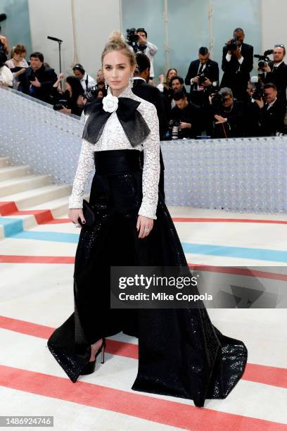 Emily Blunt attends The 2023 Met Gala Celebrating "Karl Lagerfeld: A Line Of Beauty" at The Metropolitan Museum of Art on May 01, 2023 in New York...