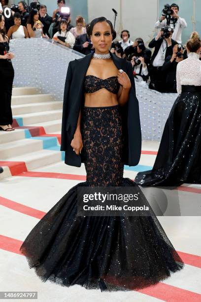 Kerry Washington attends The 2023 Met Gala Celebrating "Karl Lagerfeld: A Line Of Beauty" at The Metropolitan Museum of Art on May 01, 2023 in New...