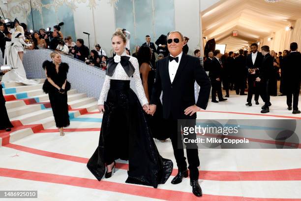 Emily Blunt and Michael Kors attend The 2023 Met Gala Celebrating "Karl Lagerfeld: A Line Of Beauty" at The Metropolitan Museum of Art on May 01,...