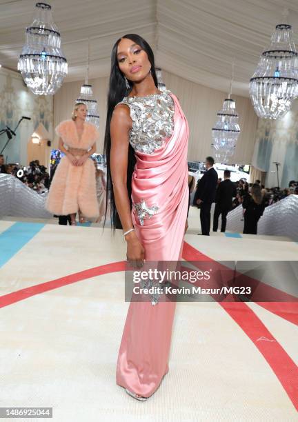 Naomi Campbell attends The 2023 Met Gala Celebrating "Karl Lagerfeld: A Line Of Beauty" at The Metropolitan Museum of Art on May 01, 2023 in New York...
