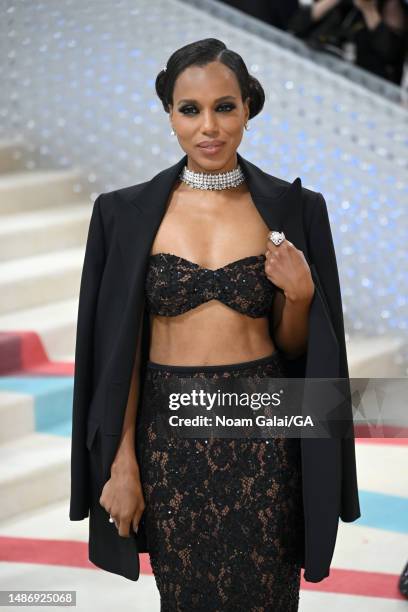 Kerry Washington attends The 2023 Met Gala Celebrating "Karl Lagerfeld: A Line Of Beauty" at The Metropolitan Museum of Art on May 01, 2023 in New...