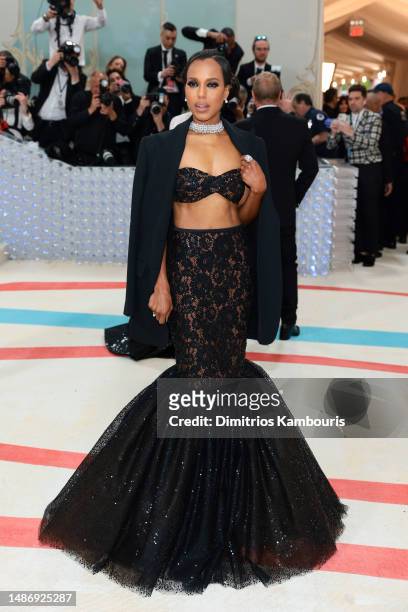 Kerry Washington attends The 2023 Met Gala Celebrating "Karl Lagerfeld: A Line Of Beauty" at The Metropolitan Museum of Art on May 01, 2023 in New...