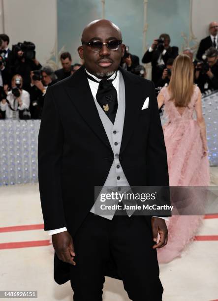 Edward Enninful attends The 2023 Met Gala Celebrating "Karl Lagerfeld: A Line Of Beauty" at The Metropolitan Museum of Art on May 01, 2023 in New...