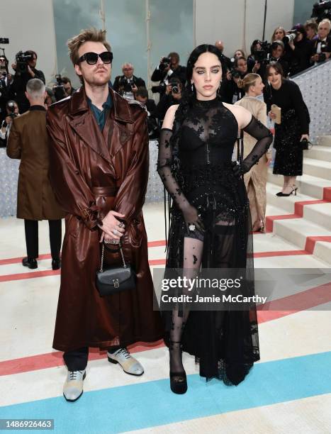 Finneas O'Connell and Billie Eilish attend The 2023 Met Gala Celebrating "Karl Lagerfeld: A Line Of Beauty" at The Metropolitan Museum of Art on May...