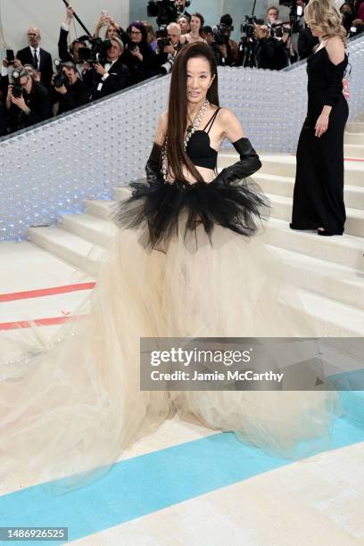 Vera Wang attends The 2023 Met Gala Celebrating "Karl Lagerfeld: A Line Of Beauty" at The Metropolitan Museum of Art on May 01, 2023 in New York City.