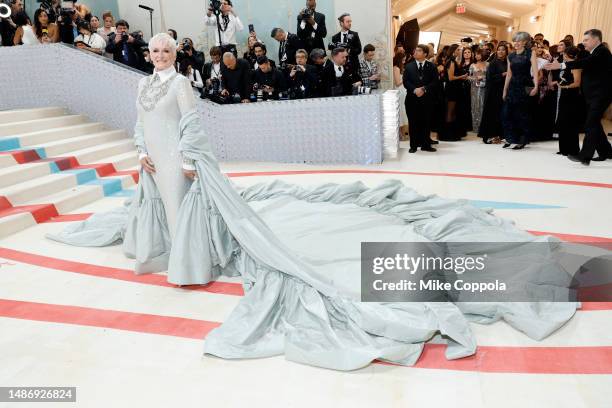 Glenn Close attends The 2023 Met Gala Celebrating "Karl Lagerfeld: A Line Of Beauty" at The Metropolitan Museum of Art on May 01, 2023 in New York...