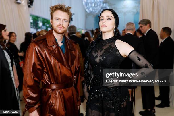 Finneas O'Connell and Billie Eilish attend The 2023 Met Gala Celebrating "Karl Lagerfeld: A Line Of Beauty" at The Metropolitan Museum of Art on May...