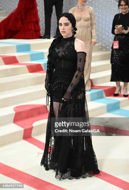 Billie Eilish attends The 2023 Met Gala Celebrating "Karl Lagerfeld: A Line Of Beauty" at The Metropolitan Museum of Art on May 01, 2023 in New York...