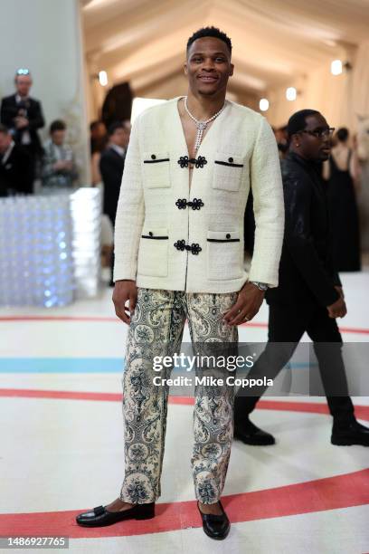 Russell Westbrook attends The 2023 Met Gala Celebrating "Karl Lagerfeld: A Line Of Beauty" at The Metropolitan Museum of Art on May 01, 2023 in New...