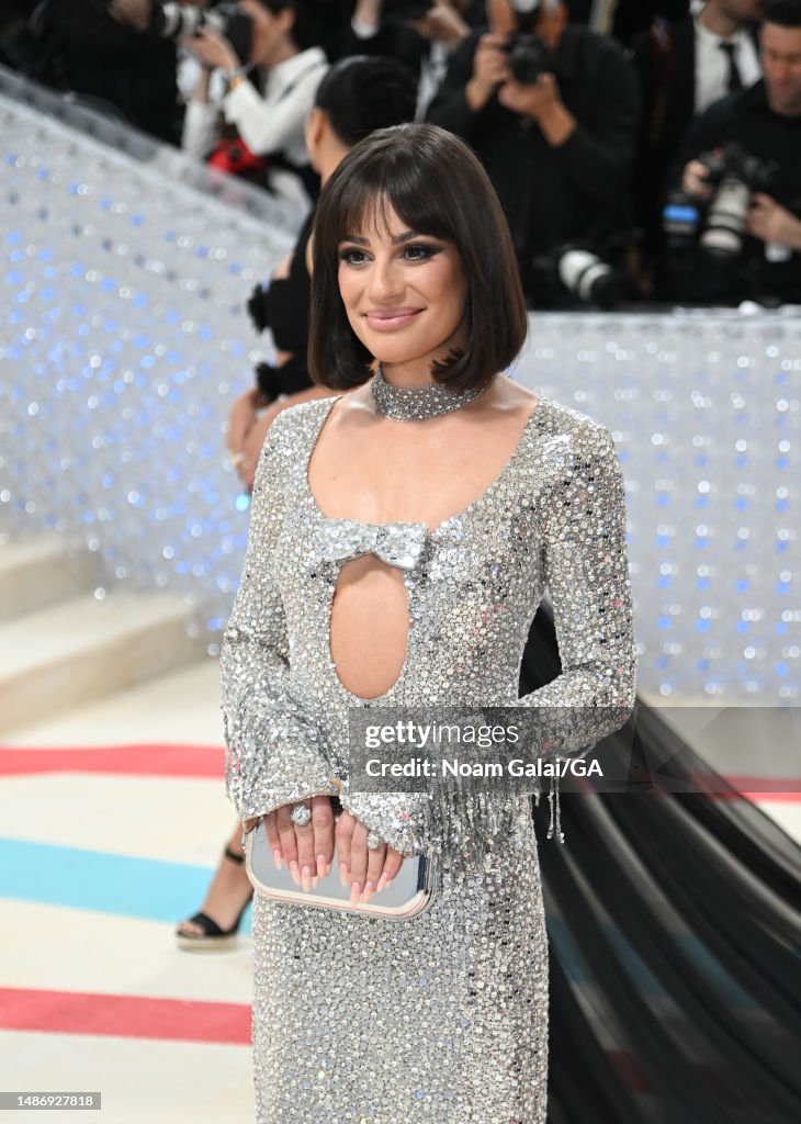 Lea Michele attends The 2023 Met Gala Celebrating 