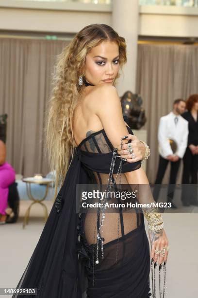 Rita Ora attends The 2023 Met Gala Celebrating "Karl Lagerfeld: A Line Of Beauty" at The Metropolitan Museum of Art on May 01, 2023 in New York City.