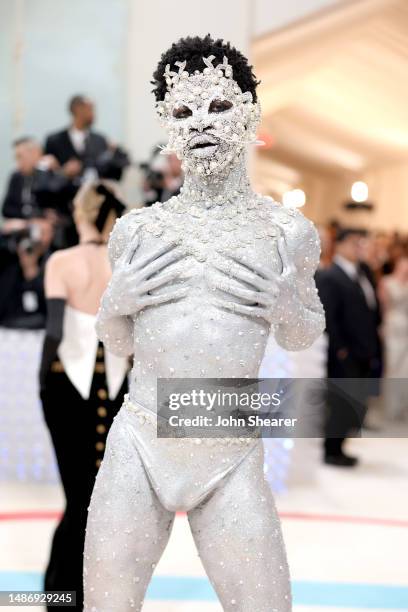 Lil Nas X attends The 2023 Met Gala Celebrating "Karl Lagerfeld: A Line Of Beauty" at The Metropolitan Museum of Art on May 01, 2023 in New York City.