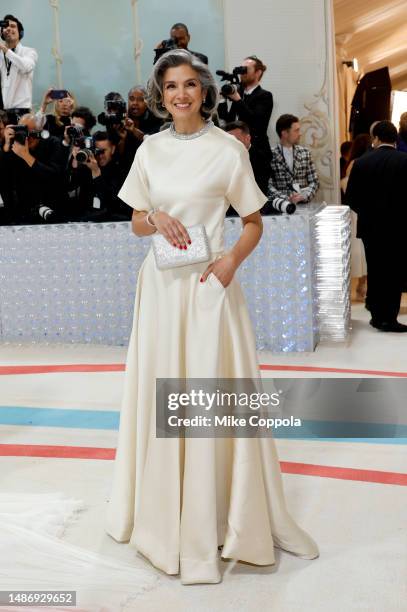 Radhika Jones attends The 2023 Met Gala Celebrating "Karl Lagerfeld: A Line Of Beauty" at The Metropolitan Museum of Art on May 01, 2023 in New York...