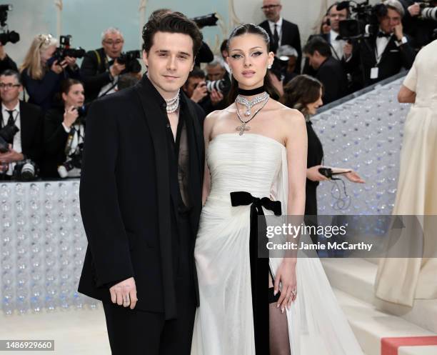 Brooklyn Peltz Beckham and Nicola Peltz Beckham attend The 2023 Met Gala Celebrating "Karl Lagerfeld: A Line Of Beauty" at The Metropolitan Museum of...