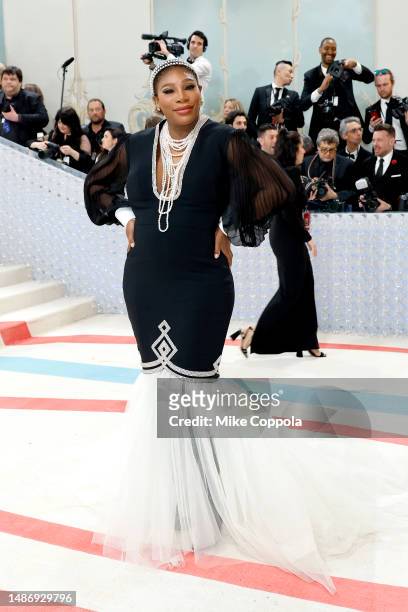 Serena Williams attends The 2023 Met Gala Celebrating "Karl Lagerfeld: A Line Of Beauty" at The Metropolitan Museum of Art on May 01, 2023 in New...