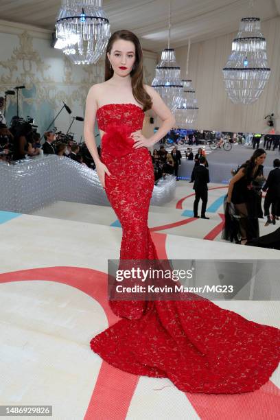 Kaitlyn Dever attends The 2023 Met Gala Celebrating "Karl Lagerfeld: A Line Of Beauty" at The Metropolitan Museum of Art on May 01, 2023 in New York...