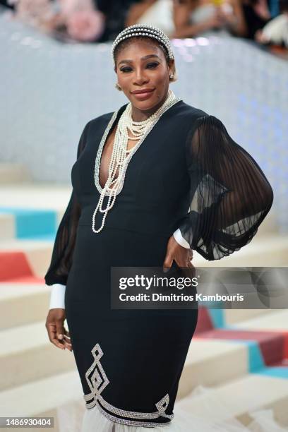 Serena Williams attends The 2023 Met Gala Celebrating "Karl Lagerfeld: A Line Of Beauty" at The Metropolitan Museum of Art on May 01, 2023 in New...