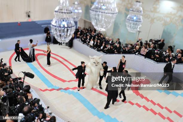 Lizzo and Jared Leto attend The 2023 Met Gala Celebrating "Karl Lagerfeld: A Line Of Beauty" at The Metropolitan Museum of Art on May 01, 2023 in New...