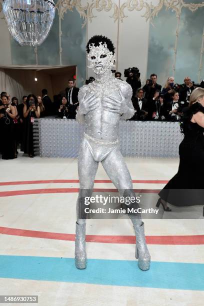 Lil Nas X attends The 2023 Met Gala Celebrating "Karl Lagerfeld: A Line Of Beauty" at The Metropolitan Museum of Art on May 01, 2023 in New York City.