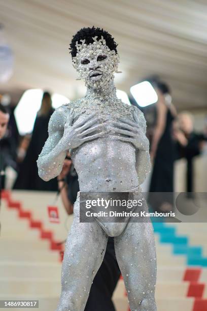 Lil Nas X attends The 2023 Met Gala Celebrating "Karl Lagerfeld: A Line Of Beauty" at The Metropolitan Museum of Art on May 01, 2023 in New York City.