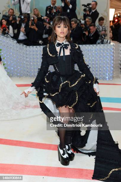 Jenna Ortega attends The 2023 Met Gala Celebrating "Karl Lagerfeld: A Line Of Beauty" at The Metropolitan Museum of Art on May 01, 2023 in New York...