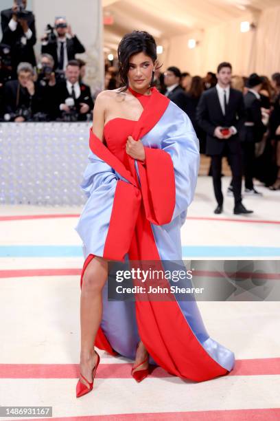 Kylie Jenner attends The 2023 Met Gala Celebrating "Karl Lagerfeld: A Line Of Beauty" at The Metropolitan Museum of Art on May 01, 2023 in New York...