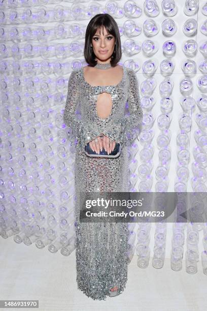 Lea Michele attends The 2023 Met Gala Celebrating "Karl Lagerfeld: A Line Of Beauty" at The Metropolitan Museum of Art on May 01, 2023 in New York...